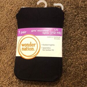 Black microfiber tights